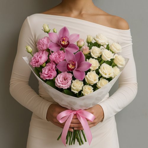 Букет «Нежность орхидей»